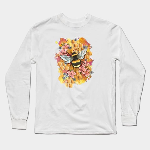 Honeybee Long Sleeve T-Shirt by Qwerty